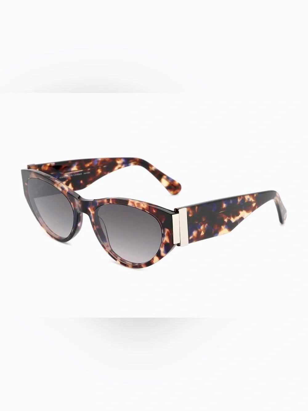 NEW Carolina Lemke Berlin Dree Brown & Blue Demi Cat Eye Sunglasses CL9188